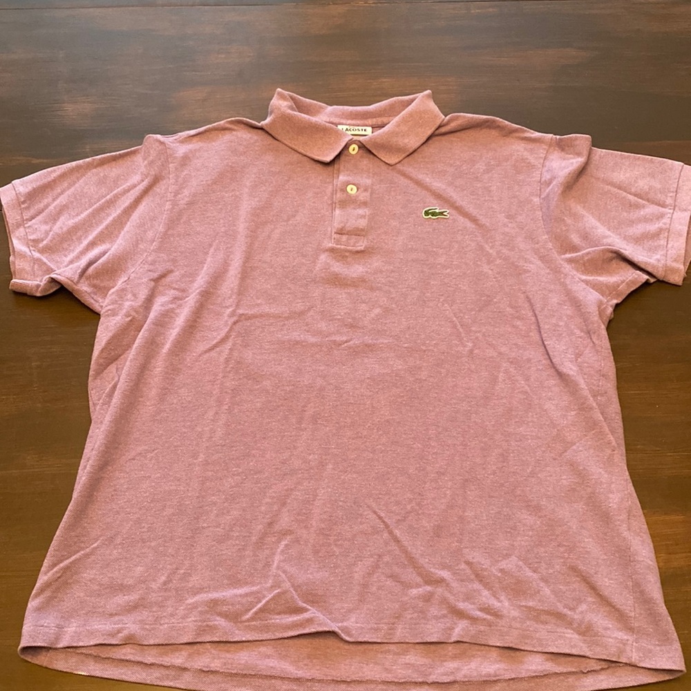 Lacoste Pastel Purple Polo Shirt Size 6